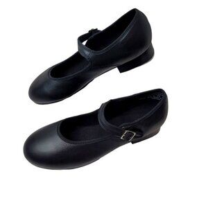 Capezio Black Mary Jane Tap Dance Shoes Size 7.5 M
